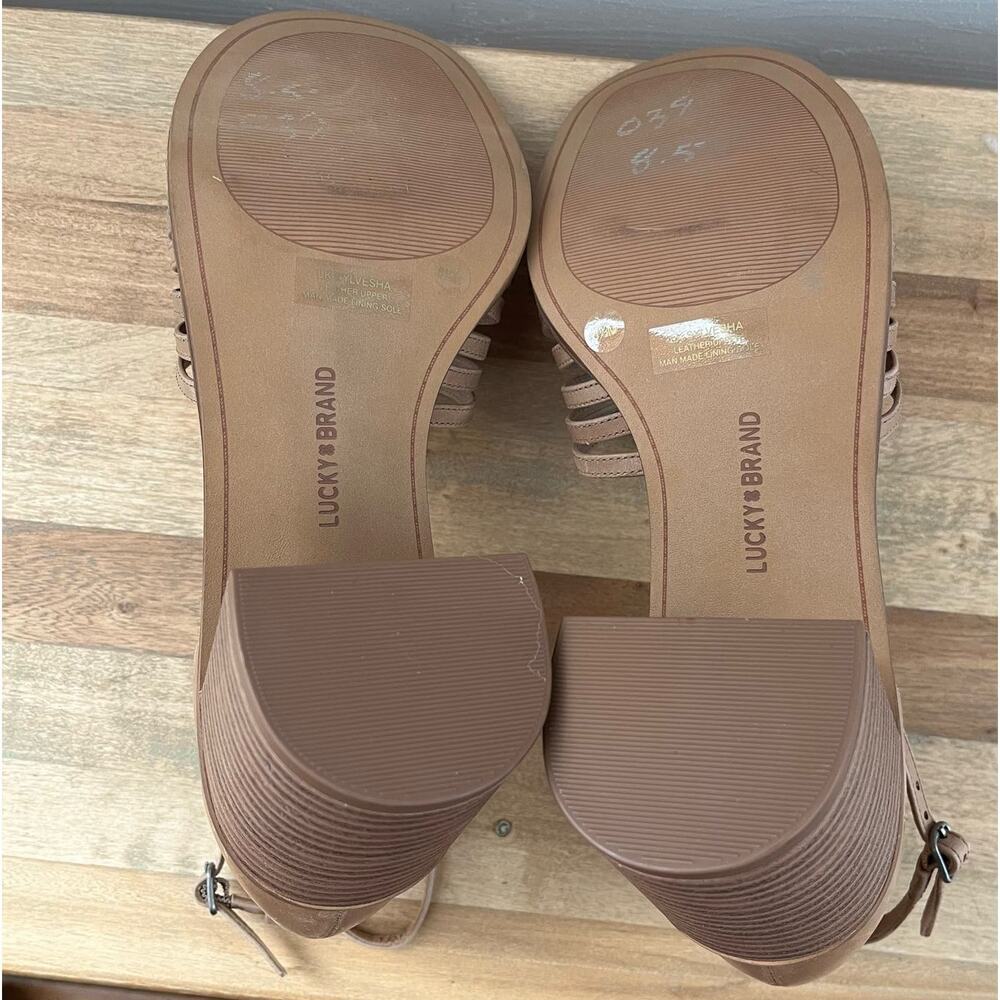 Lucky Brand Women's Sylvesha Beaded T-Strap Sandal Heeled-Size 8.5 - Picture 6 of 7